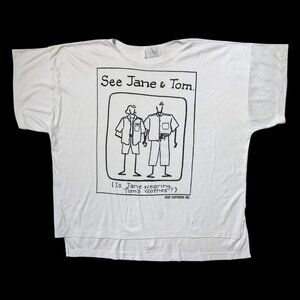 80s vintage oversized baggy "See Jane and Tom" cartoon  t-shirt Zoot Clothiers.